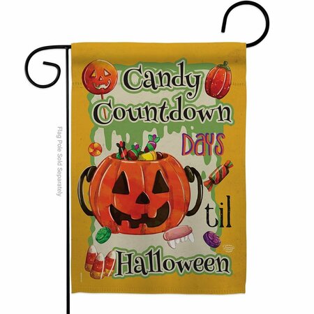 CUADRILATERO 13 x 18.5 in. Candy Countdown Garden Flag with Fall Halloween Dbl-Sided Decorative Vertical Flags CU3900954